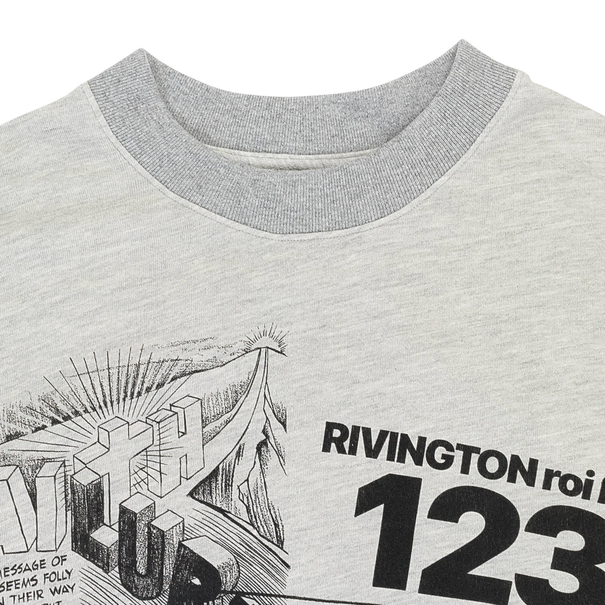 HEAVEN'S OK CREWNECK GREY SWEATSHIRTS