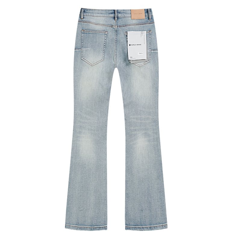 Purple Brand Light Blue Rhinestone Flare Jeans